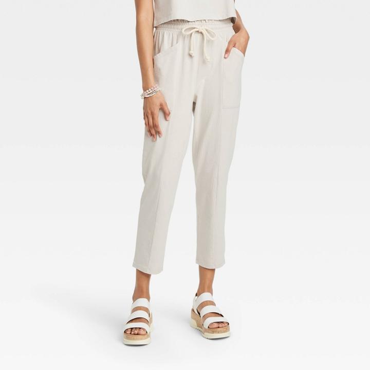 Women's Mid-rise Jogger Pants - Universal Thread Cream