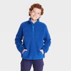 Boys' Sherpa Fleece 1/4 Zip Pullover - All In Motion Blue