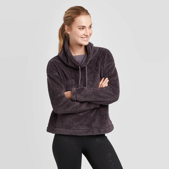Women's Cozy Holiday Fleece Pullover - C9 Champion Gray L, Women's,