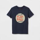 Boys' 'play Ball' Short Sleeve Graphic T-shirt - Cat & Jack Navy