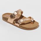 Women's Wide Width Mad Love Prudence Footbed Sandal - Rose Gold 6w,