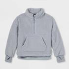 All In Motion Girls' Sherpa Fleece 1/4 Zip Pullover Sweatshirt - All In