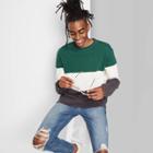 Adult Colorblock Fleece Sweatshirt - Original Use Green
