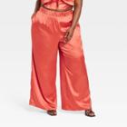 Black History Month Target X Sammy B Women's Plus Size Mid-rise Satin Pull-on Pants - Orange
