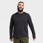 Men's Long Sleeve Soft Gym T-shirt - All In Motion Black S, Men's,