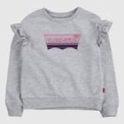 Levi's Toddler Girls' Ruffle Crewneck Sweatshirt - Heather Gray