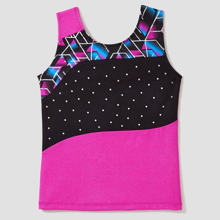 Target Freestyle By Danskin Girls' Activewear Tank Top - Black/magenta