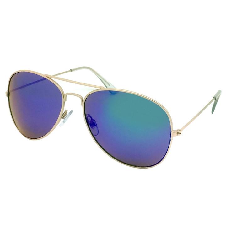 Fantas-eyes, Inc. Women's Aviator Sunglasses W/ Blue Lenses - Gold,