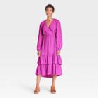 Women's Long Sleeve Wrap Dress - Knox Rose Pink