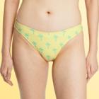 Women's Palm Tree Scoop Bikini Bottom - Stoney Clover Lane X Target Light Yellow/light Green Xxs