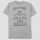 Disney Men's Despicable Me Vitruvian Minion Graphic T-shirt - Gray