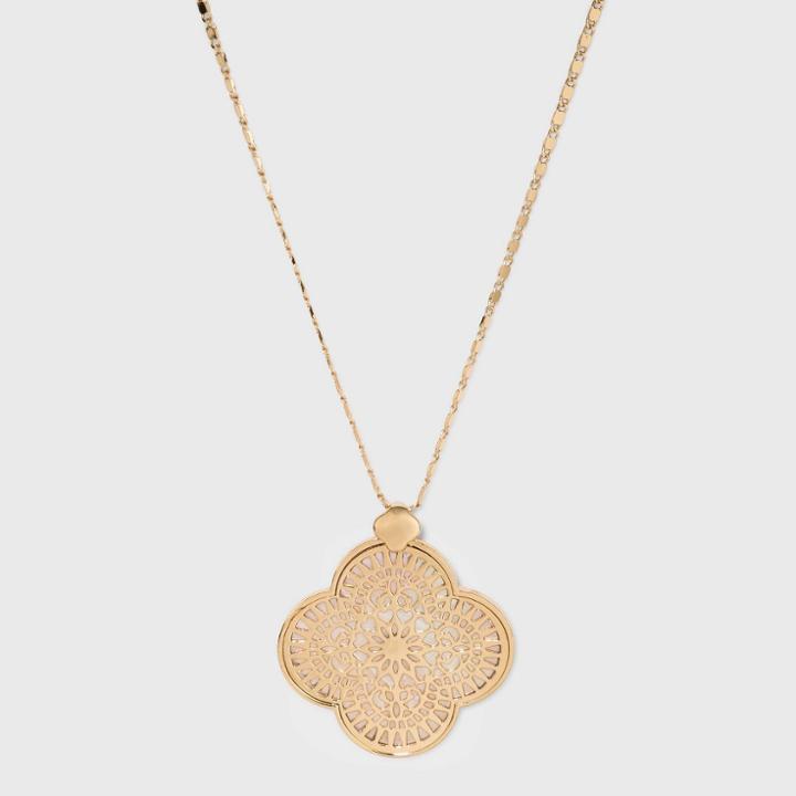 Quatrefoil Pendant Necklace - A New Day Gold, Women's