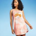 Women's Tie-dye California Poppy Graphic Swim Cover Up - Awake Rose