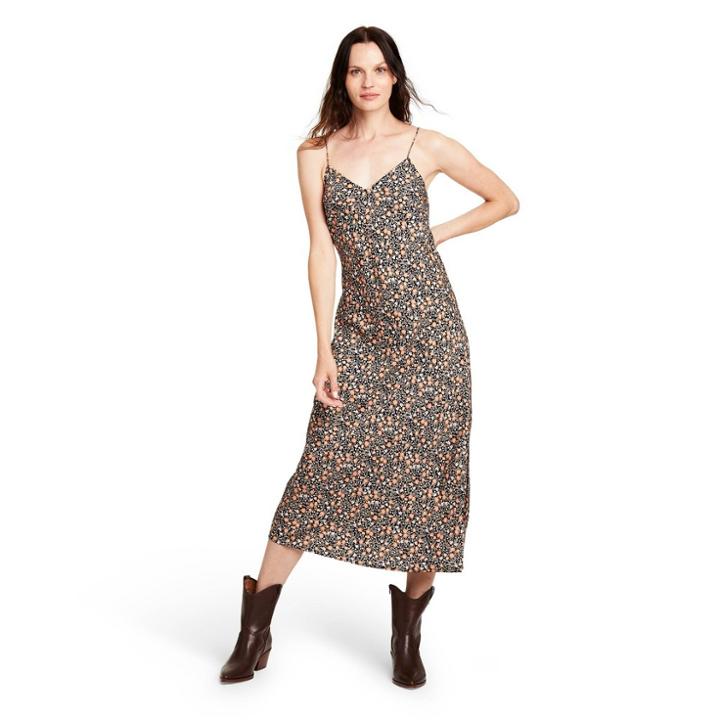 Women's Floral Print Slip Dress - Nili Lotan X Target Black Xxs