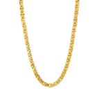 Men's Crucible Stainless Steel Flat Byzantine Chain Necklace - Gold