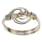 Journee Collection Tressa Collection Handcrafted Swirl Knot Ring In Sterling Silver - Multicolor (8), Girl's,
