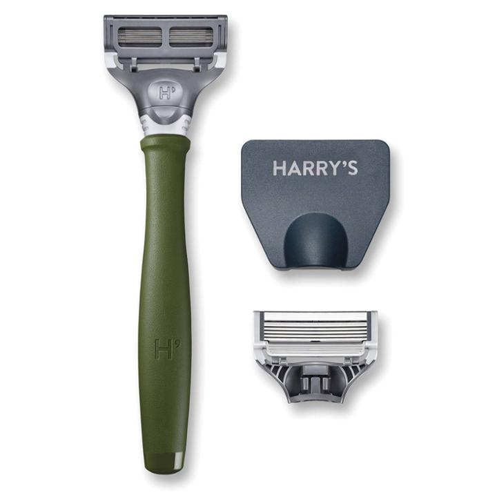 Harry's Men's Blade Razor With Cartridges Forest Green
