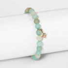 No Brand Starburst Charm With Semi-precious Beaded Bracelet - Green, Women's