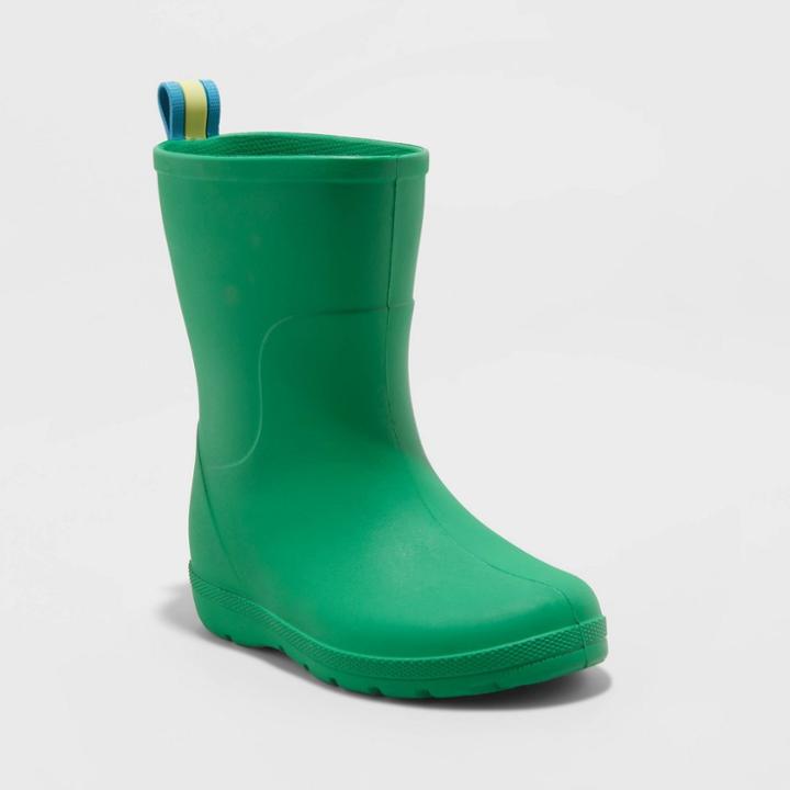 Toddler's Totes Cirrus Charley Rain Boots - Green 7-8, Toddler Unisex
