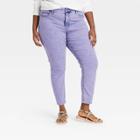 Women's Plus Size High-rise Skinny Jeans - Ava & Viv Violet