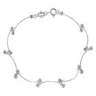 Target Women's Fancy Scallop Bead Bracelet In Sterling Silver,