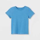 Toddler Boys' Solid Jersey Knit Short Sleeve T-shirt - Cat & Jack Blue