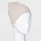 Women's Cashmere Beanie - A New Day Oatmeal Heather, Brown