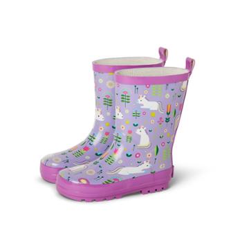 Kids' Unicorn Garden Rain Boots Purple L - Kid Made Modern, Kids Unisex