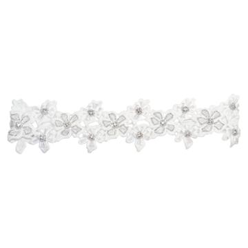 Pink Pewter White Stretch Headband