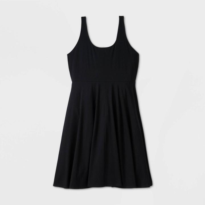 Women's Plus Size Sleeveless A-line Dress - A New Day Black 1x, Women's,