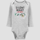Baby Christmas 'silent Night' Bodysuit - Just One You Made By Carter's Gray Newborn