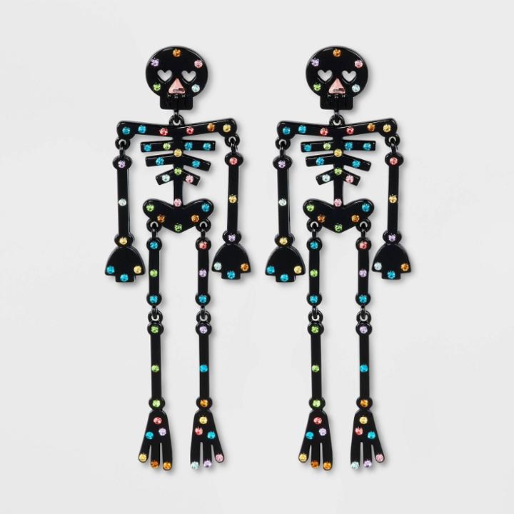 Sugarfix By Baublebar 'bone To Be Wild' Statement Earrings - Black