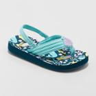 Toddler Girls' Kalayla Flip Flop Sandals - Cat & Jack Navy (blue)