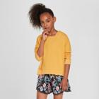 Girls' Cropped Hoodie - Art Class Yellow