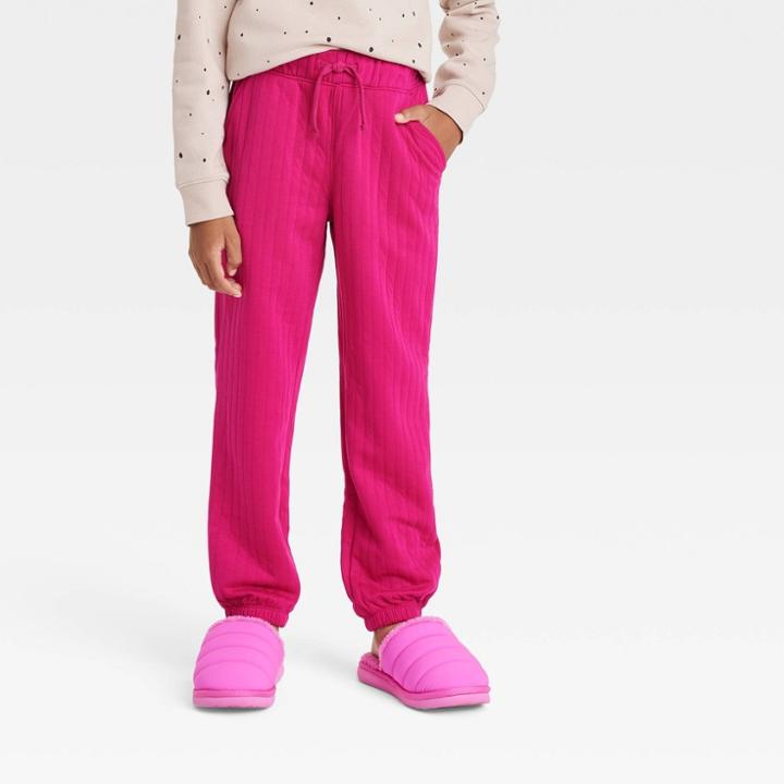 Kids' Fleece Jogger Pants - Cat & Jack Pink