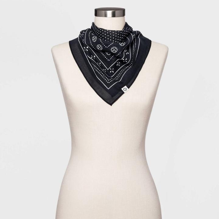 Women's Polka Dot Bandana - Universal Thread Black, Women's,
