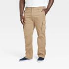 Men's Tall Relaxed Fit Straight Cargo Pants - Goodfellow & Co Tan