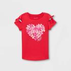 Nickelodeon Girls' Jojo Siwa Heart Tie Short Sleeve Graphic T-shirt - Red
