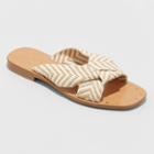 Women's Louise Chevron Print Knotted Slide Sandals - Universal Thread Tan