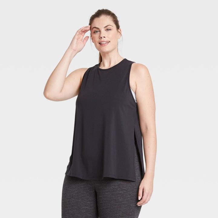 Women's Side-tie Tank Top - All In Motion Black S, Women's,