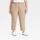 Women's Plus Size Casual Pants - Ava & Viv Tan