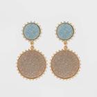 Sugarfix By Baublebar Two-tone Druzy Drop Earrings - Light Blue, Women's,