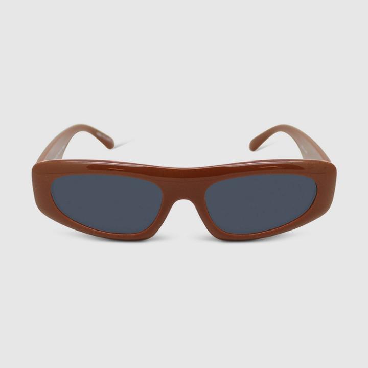 Women's Plastic Rectangle Sunglasses - Wild Fable Brown