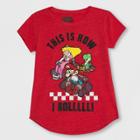 Girls' Super Mario Short Sleeve T-shirt - Red Heather