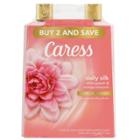 Caress Daily Silk White Peach & Orange Blossom Scent Body Wash Soap - 2pk/18 Fl Oz Each