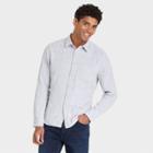 Men's Standard Fit Long Sleeve Plaid Button-down Shirt - Goodfellow & Co Gray