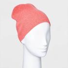 Women's Cashmere Beanie - A New Day Coral, Pink