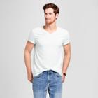 Men's Standard Fit Heathered Short Sleeve V-neck T-shirt - Goodfellow & Co Aqua (blue)