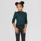 Girls' Long Sleeve T-shirt - Art Class Green