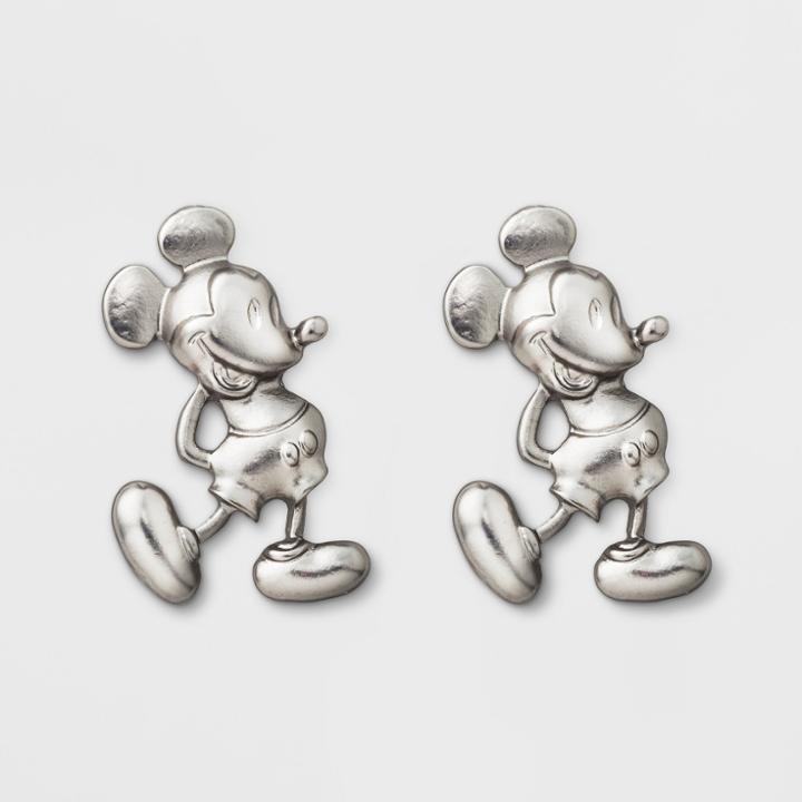 Girls' Disney Mickey Mouse Earrings - Silver, Girl's,